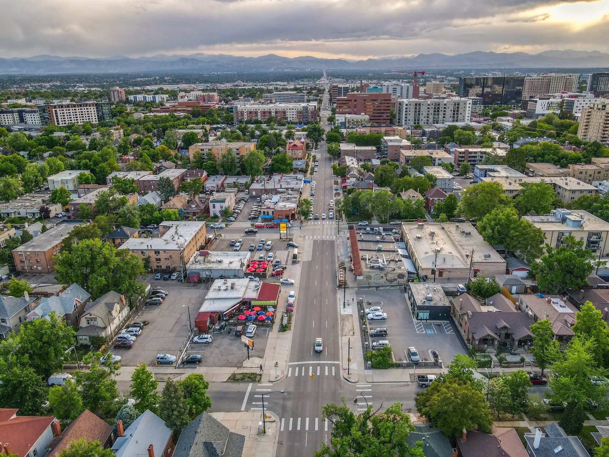 Washington St Aerial View | Premier Office Suites in Capitol Hill, Denver | Washington St Offices LLC