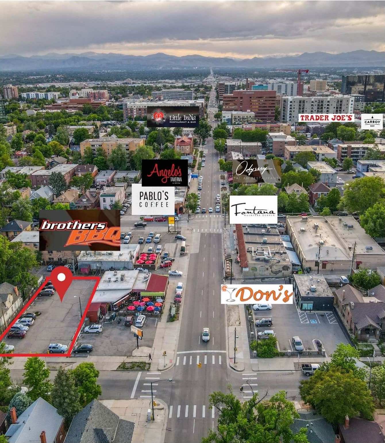Washington St Aerial View | Premier Office Suites in Capitol Hill, Denver | Washington St Offices LLC