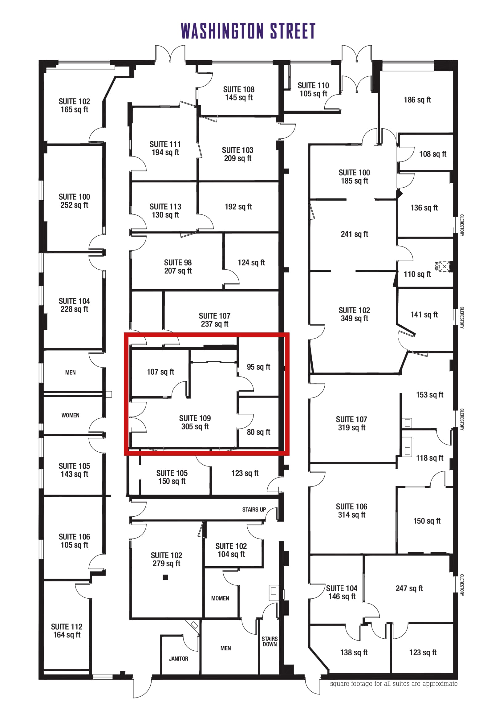 612 Washington St | Suite 109 Floor Plan