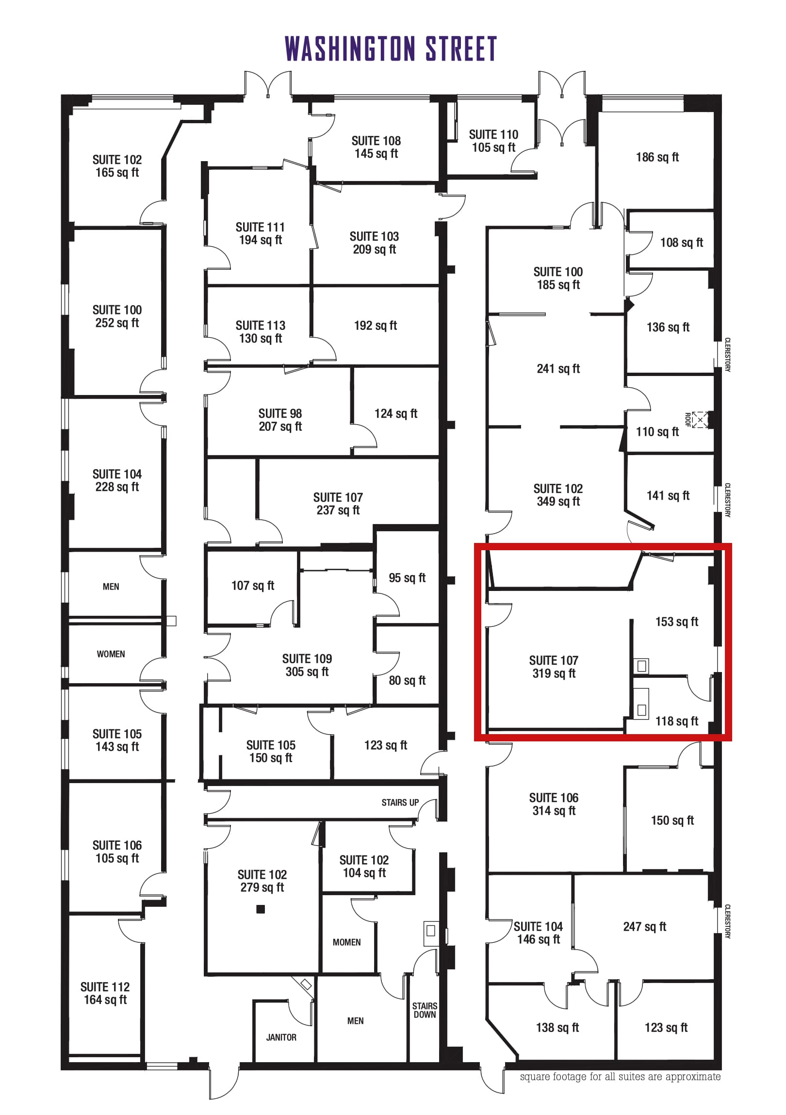 616 Washington St | Suite 107 Floor Plan